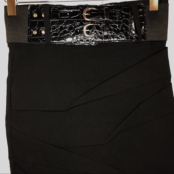 Seduction belted high waist strength pencil skirt - Picture 3 of 8